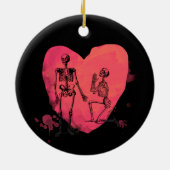Skeleton Love Keramisch Ornament (Achterkant)