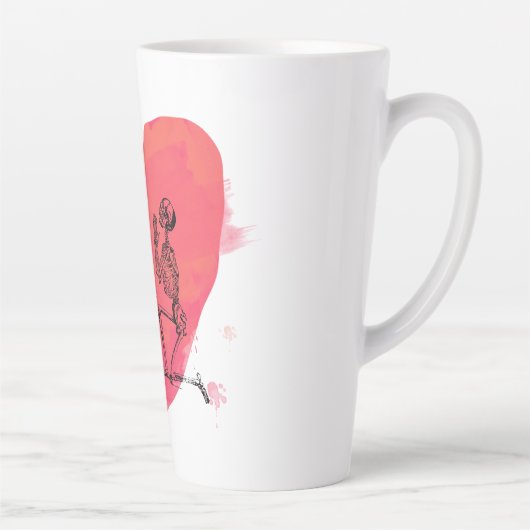 Skeleton Love Latte Mok (Rechts)