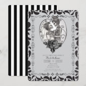 Skeleton Love Paar Huwelijk Dans Verloving Kaart (Voorkant / Achterkant)