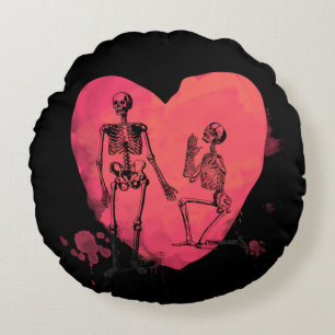 Skeleton Love Rond Kussen