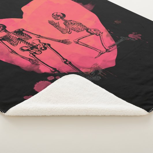 Skeleton Love Sherpa Deken (3/4)