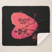 Skeleton Love Sherpa Deken (Voorkant (horizontaal))