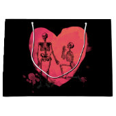 Skeleton Love Waterverf Heart Groot Cadeauzakje (Voorkant)
