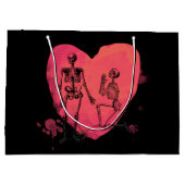 Skeleton Love Waterverf Heart Groot Cadeauzakje (Achterkant)