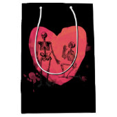 Skeleton Love Waterverf Heart Medium Cadeauzakje (Voorkant)