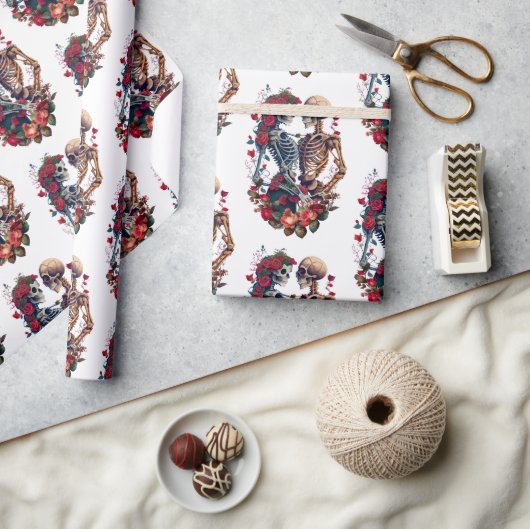 Skeleton Lovers Cadeaupapier (Crafts)