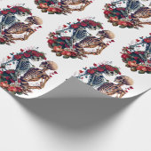 Skeleton Lovers Cadeaupapier (Hoek)