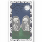 Skeleton Lovers Tarot Sticker (Voorkant)