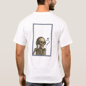  Skeleton Luisteren naar Muziek T-Shirt (Achterkant)