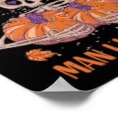 Skeleton Man Ik hou van Herfst Fun Skeleton Pumpki Poster (Hoek)