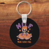 Skeleton Man Ik hou van Herfst Funny Skeleton Pomp Sleutelhanger (Voorkant)