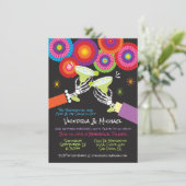 Skeleton Margarita Toast Mexican Fiesta Kaart (Staand voorkant)