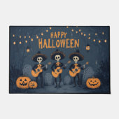 Skeleton Mariachi Band Happy Halloween Deurmat (Voorkant)