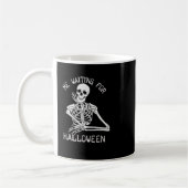 Skeleton me wachten op Halloween Koffiemok (Links)