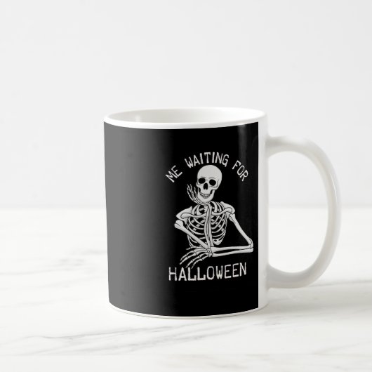 Skeleton me wachten op Halloween Koffiemok (Rechts)