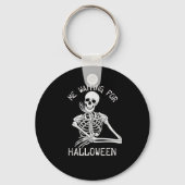 Skeleton me wachten op Halloween Sleutelhanger (Voorkant)