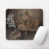 Skeleton Meisje Boek Liefhebber Muismat (Met muis)