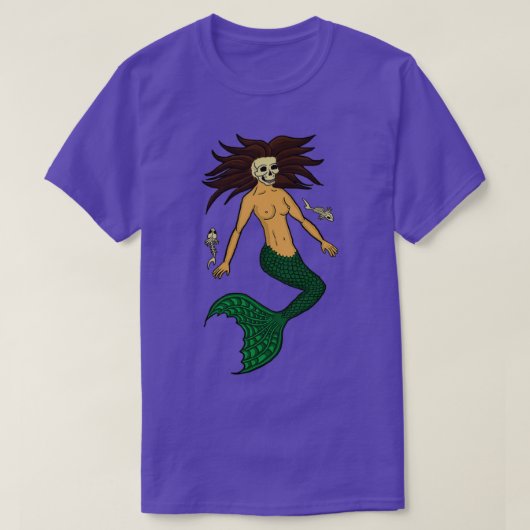 Skeleton Mermaid 7 T-shirt (Design voorkant)