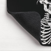 Skeleton Messy Bun Drinking Coffee Halloween Costu Muismat (Hoek)