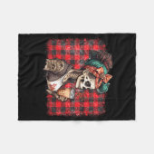 Skeleton Messy Bun Koffie Grappig Kostuum Mama Vro Fleece Deken (Voorkant (Horizontaal))