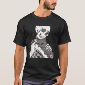 Skeleton met een Shirt van een kat Lazy Halloween  (Voorkant)