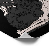 Skeleton met kat Lazy Halloween Costume Sku Poster (Hoek)