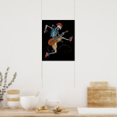 Skeleton Metal Guitarist Poster (Keuken)