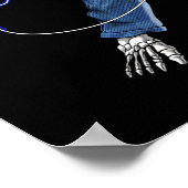 Skeleton Metal Music Guitarist Poster (Hoek)