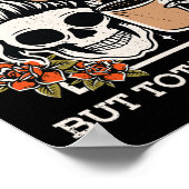 Skeleton Minaal Il, maar volledig Chill Halloween Poster (Hoek)