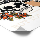 Skeleton Minaal Il, maar volledig Chill Halloween Poster (Hoek)