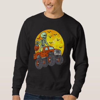 Skeleton Monster Truck Moon Candy Toddler Boys Hal Trui