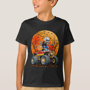 Skeleton Monster Truck Moon Snoep Toddler Boys Hal T-shirt