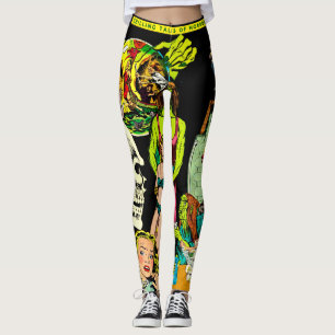 Skeleton Monsters Witch Veranderde Kunsthorror Col Leggings