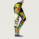 Skeleton Monsters Witch Veranderde Kunsthorror Col Leggings (Rechts)