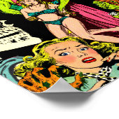 Skeleton Monsters Witch Veranderde Kunsthorror Col Poster (Hoek)