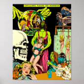 Skeleton Monsters Witch Veranderde Kunsthorror Col Poster (Voorkant)