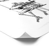 Skeleton Moon Band T - shirts - Rock and Roll Conc Poster (Hoek)