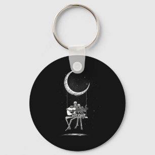 Skeleton Moon ND T - shirts - Rock and Roll Concer Sleutelhanger