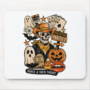 Skeleton Motel Rest in Pieces Have a Nice Night Muismat