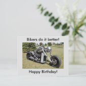 Skeleton Motorcycle Verjaardag Briefkaart (Staand voorkant)