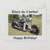 Skeleton Motorcycle Verjaardag Briefkaart (Voorkant)