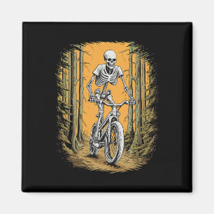 Skeleton Mountainbike Fietser Skeleton Halloween Magneet