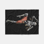 Skeleton Muay Thai Boxing Karate Kickboxing Martia Fleece Deken (Voorkant (Horizontaal))