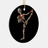 Skeleton Muay Thai Halloween Kickboxing MMA Fighte Keramisch Ornament (Rechts)