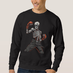 Skeleton Muay Thai Halloween Kickboxing MMA Fighte Trui