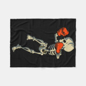 Skeleton Muay Thai Kick Boksen Mma Funny Karate Ha Fleece Deken (Voorkant (Horizontaal))