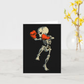 Skeleton Muay Thai Kick Boksen Mma Funny Karate Ha Kaart (Gele Bloem)