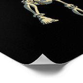 Skeleton Muay Thai Kick Boksen Mma Funny Karate Ha Poster (Hoek)