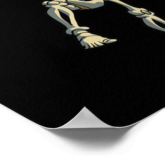 Skeleton Muay Thai Kick Boksen Mma Funny Karate Ha Poster (Hoek)