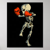 Skeleton Muay Thai Kick Boksen Mma Funny Karate Ha Poster (Voorkant)